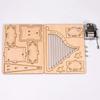 3D Handcrafted Wooden Harp Jigsaw Music Box Puzzle for Kids