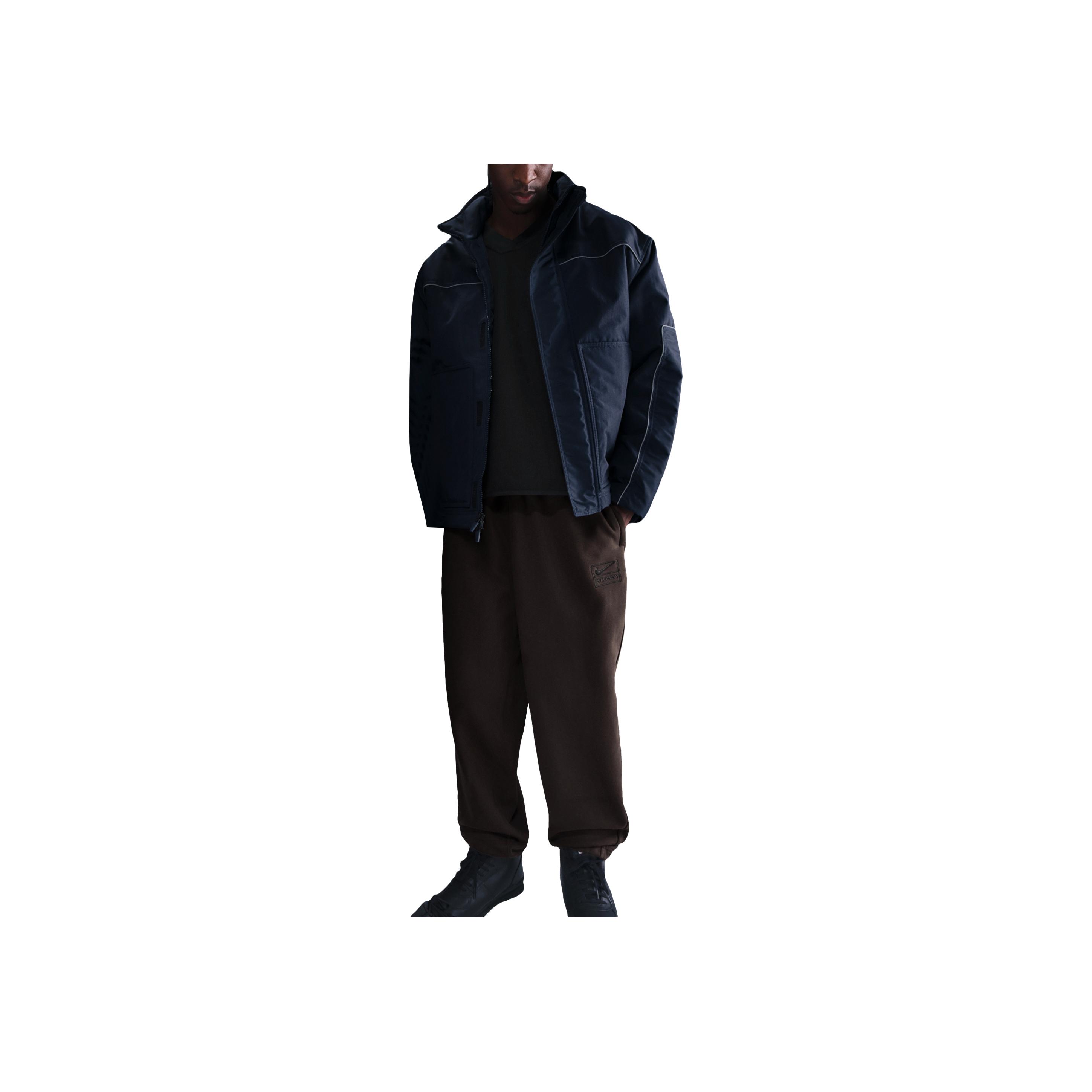 Nike X Stüssy Коллаборация Однотонные Штаны С Плюшевым Логотипом-Буквой Повседневные Унисекс Низ FN5236-261 M