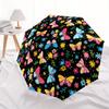 1pc Butterfly Floral Pattern Automatic Umbrella 8-Bone Design Compact Gear for Outdoor Travel, Perfect Holiday Gift  y250827023
