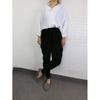Clearance [Big Spring Plus Size] Foreign Trade Original Order Artistic Style High Waist Slim Looking Ruched Harem Casual Pants