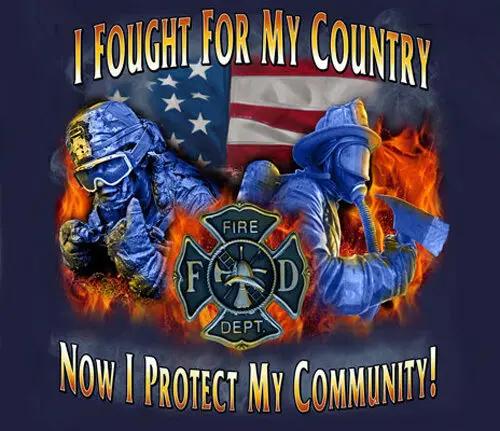 American Fireman Inscriptions Veteran Firefighter TShirt 100 Cotton ONeck Summer Short Sleeve Casual Mens Tshirt Size S3XL S