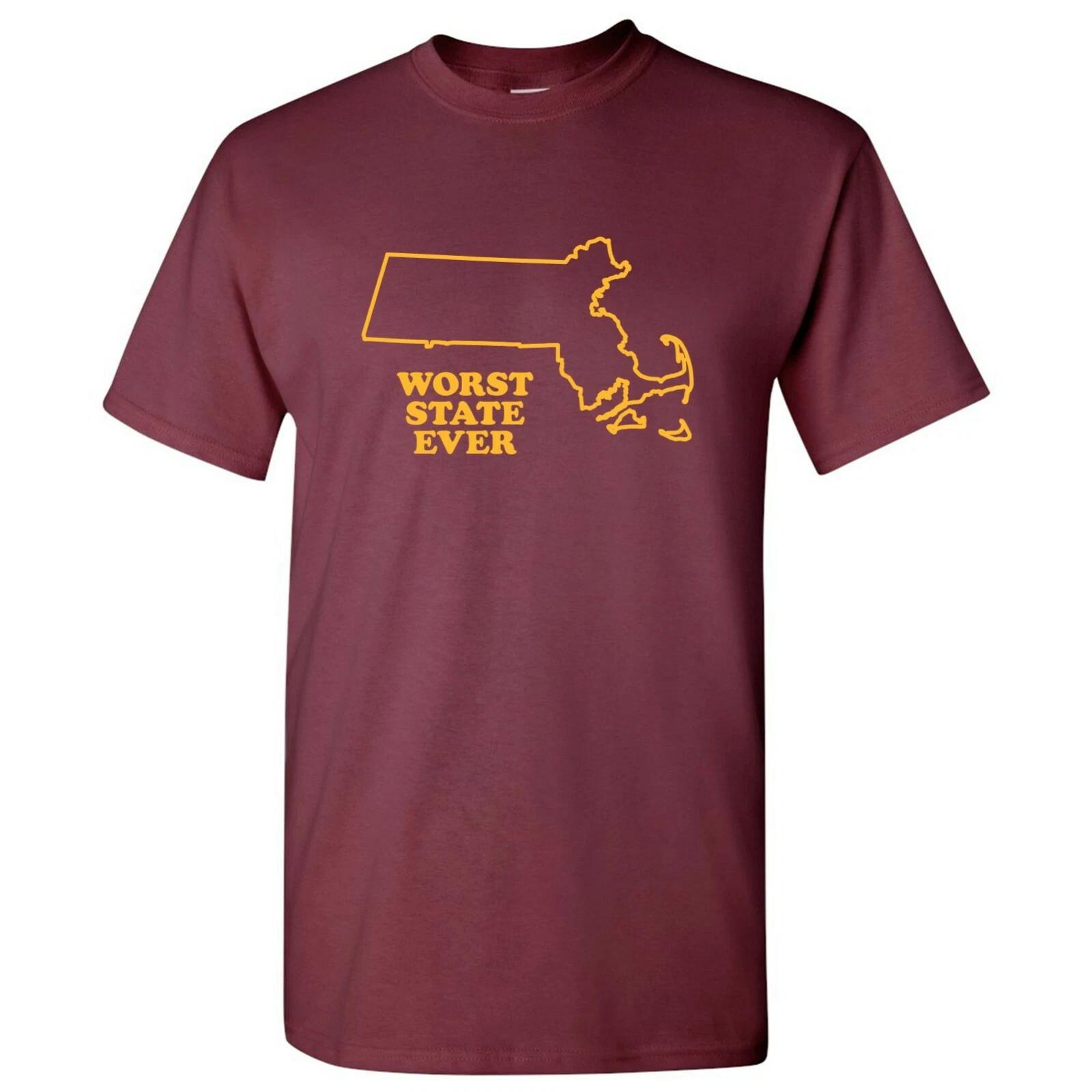 Massachusetts Worst State - Hometown Sports Team Fan T-Shirt - Maroon S