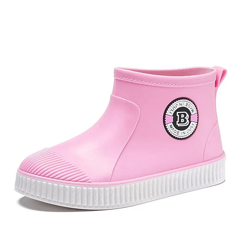 Mode Herren Regenstiefel Gummischuhe Wasserdicht Damen Arbeitsstiefeletten Winter Plus Baumwolle Slipper Unisex Stiefeletten Bottes De Pluie 2024