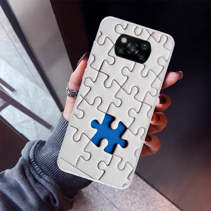 

Autism Support Puzzle Phone Case for Xiaomi Poco F7 Ultra X7 X6 X5 Pro X4 Gt M8 M7 Redmi 15 15C 13 13C 12 12C Soft Cover Fundas Redmi 15 5G
