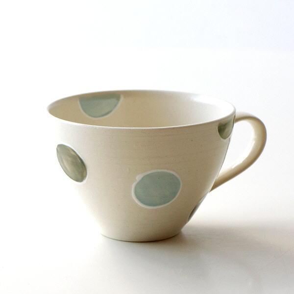 

Soup cup stylish Arita ware made Japan cute polka dot porcelain microwave safe dishwasher breakfast large stew bowl cereal cafe au lait handle pottery