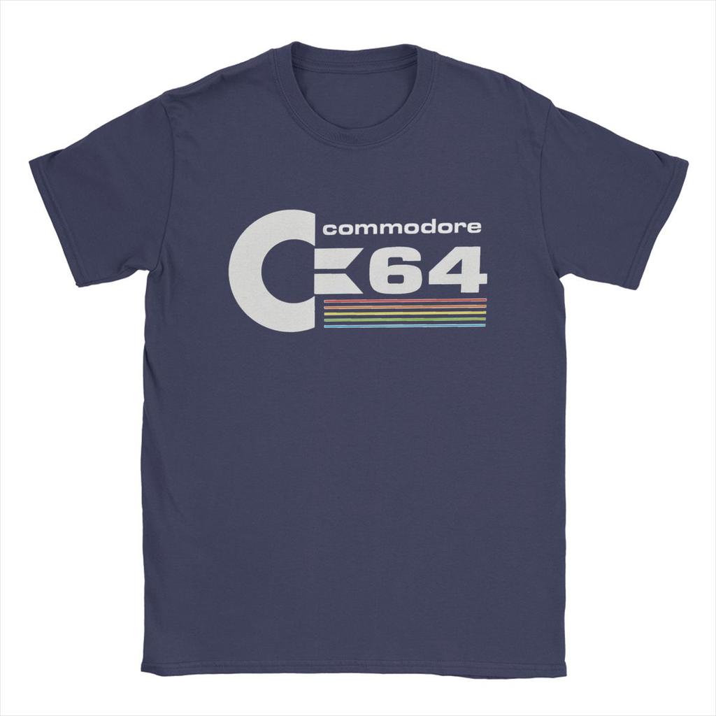 Men's T-Shirts Commodore 64 Vintage Pure Cotton Tee Shirt Short Sleeve Retro Retrocomputing Geek T Shirt Crew Neck Clothing 4XL