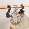 Imitation Pearl Beaded Bow Clothes Hanger Round Shape Scarf Ring Hanger Dress Hanger  Home