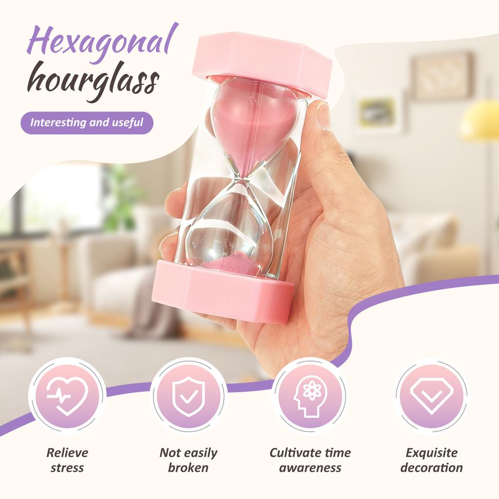 5/6/8Pcs Colourful Hourglass Timer Multi-purpose Hourglass Timers Set Decorative Sand Timer Cooking Timers for Game Study Sports