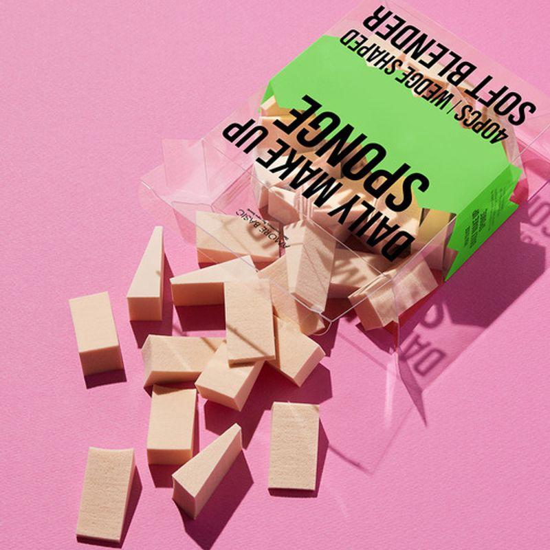 Daily Makeup Piece Sponge 40EA (2 pcs) Makeup Sculpture Sponge 40ea x 2