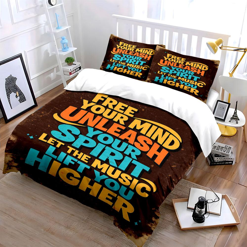 Bold text motivational quote. Bedding sets Duvet cover sets Duvet covers Pillowcases(1 * Duvet Cover 2 * Pillowcases without duvet insert)