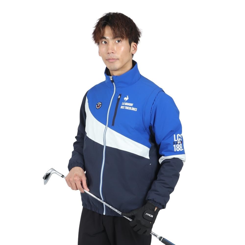 

Coq Sportif Blouson Standard Filler 2WAY Съемные рукава Защита от холода Ветрозащитный Водоотталкивающий Тепло Navi Golf LG4FWB50M NV00 LL [Le Golf]