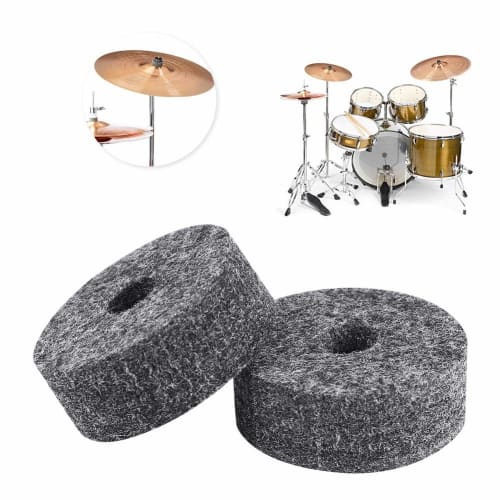 8-Piece Set of Standard Size Cymbal Washers/Drum Felt Pads, Lightweight and Resistant To Deformation, Replacement Cymbal Felt Pads for Drums, Improves
