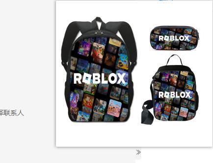 Roblox Student Schoolbag Korean Version Of Primary And Secondary School Backpack Ins Style Fashion Trend Backpack Three-Piece Set