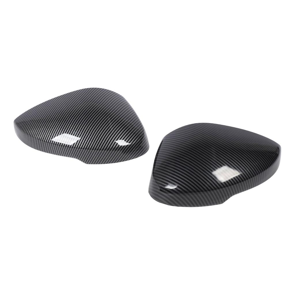 1 Pair Side Mirror Cap Cover Left Right Carbon Fiber Style Protective Weather Resistant Rear View Wing Mirror Housing