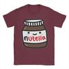 Nutella Koszulka Czekoladowa Unisex Czysta Bawełna Koszulki Vintage Okrągły Dekolt Krótki Rękaw Góra Pomysł na Prezent