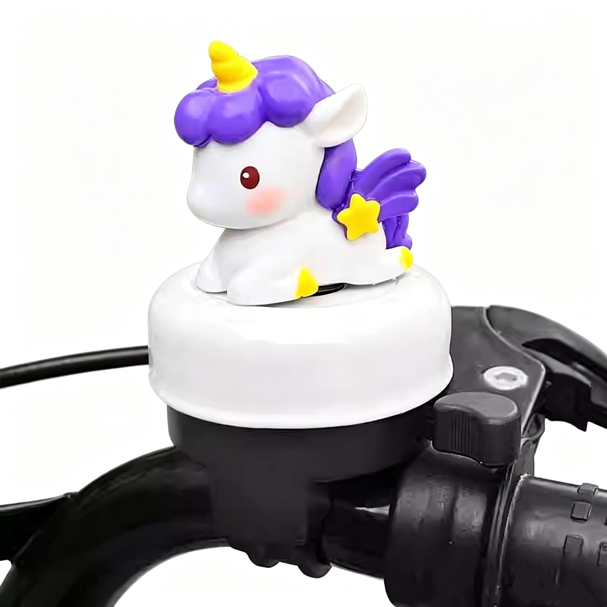 Cute Cartoon Unicorn Bicycle Bell Universal Loud Clear Horn for Kids Balance Bike Bicycle Skateboard Scooter Accessories Gift