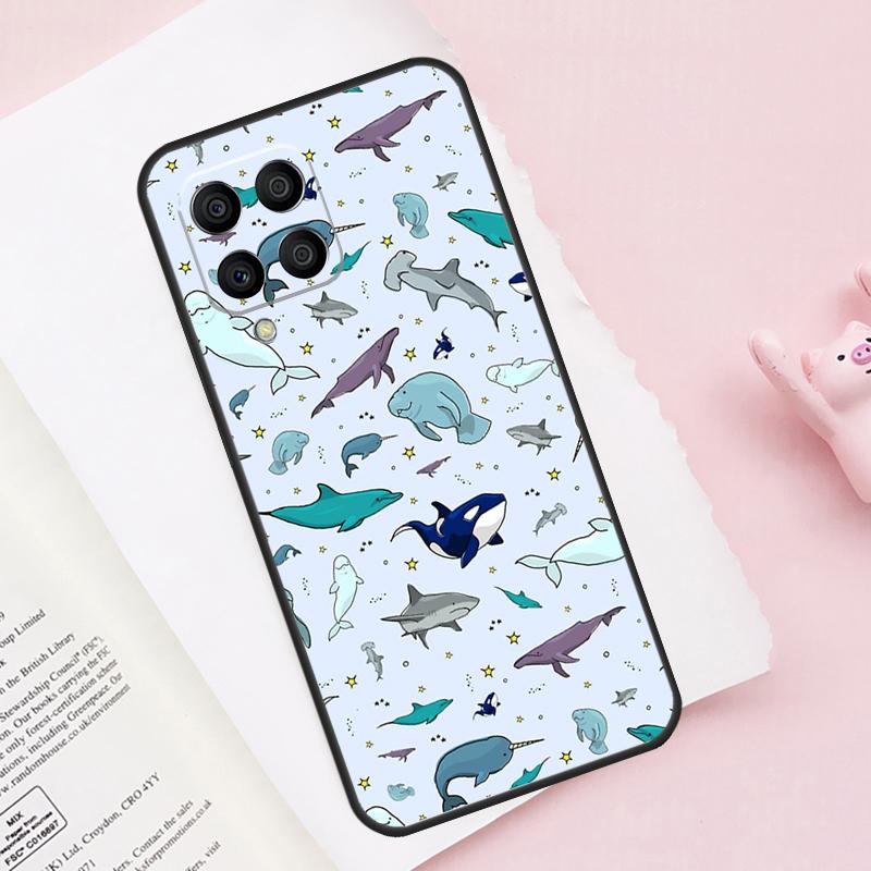 Sea Whale Narwhals Case For Samsung Galaxy M52 M32 M12 M13 M53 M51 M31 M11 M14 M34 M54 M16 M36 M56 M15 M35 M55