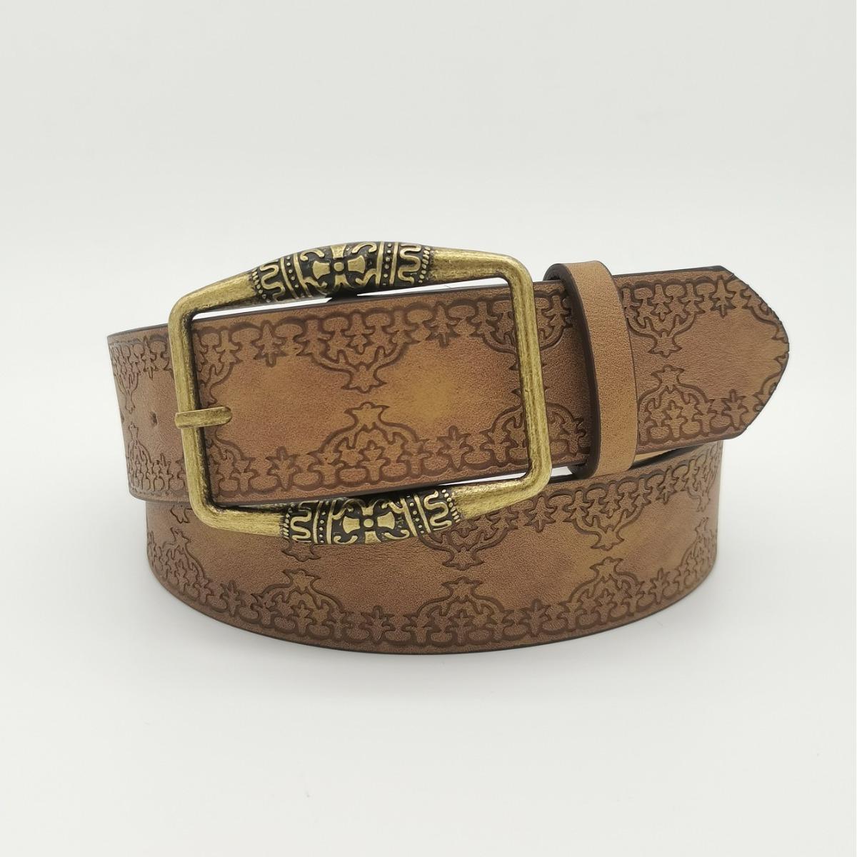 Retro Embossed Belt Women S Summer Retro Ethnic Style Belt With High Sense 105Cm long