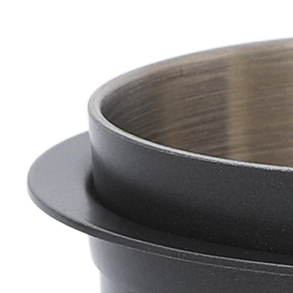 Stainless Steel Dosing Cup Hands Free Design Universal Inverted Espresso Dosing Cup Black Gray 150ml Capacity 58mm Dosing Cup