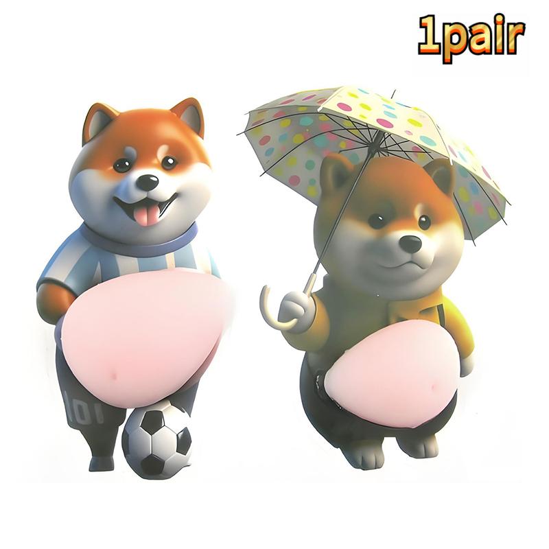 3D Cute Squeezeable Shiba Inu Puppy Sticker Phone Decoration Children's Party Favor Festival Supplies Gift For Kids