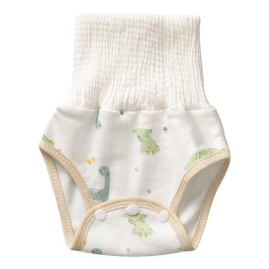 Nadruk zwierzęcy Niemowlę Belly Wrap Modne zapięcie na guziki Majtki pochłaniające pot Pieluchy materiałowe