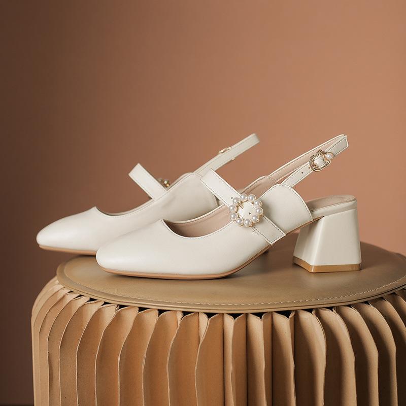 

Весенние сандалии с квадратным носком, повседневные, на толстом каблуке, с закрытым носком, женские, с вырезом, темпераментные, с неглубоким вырезом, на высоком каблуке 40 абрикосовый