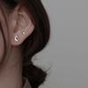 ANENJERY Asymmetrische Planet Mond Stern Ohrstecker für Frauen Einzigartig Romantisch Vielseitig Party Schmuck