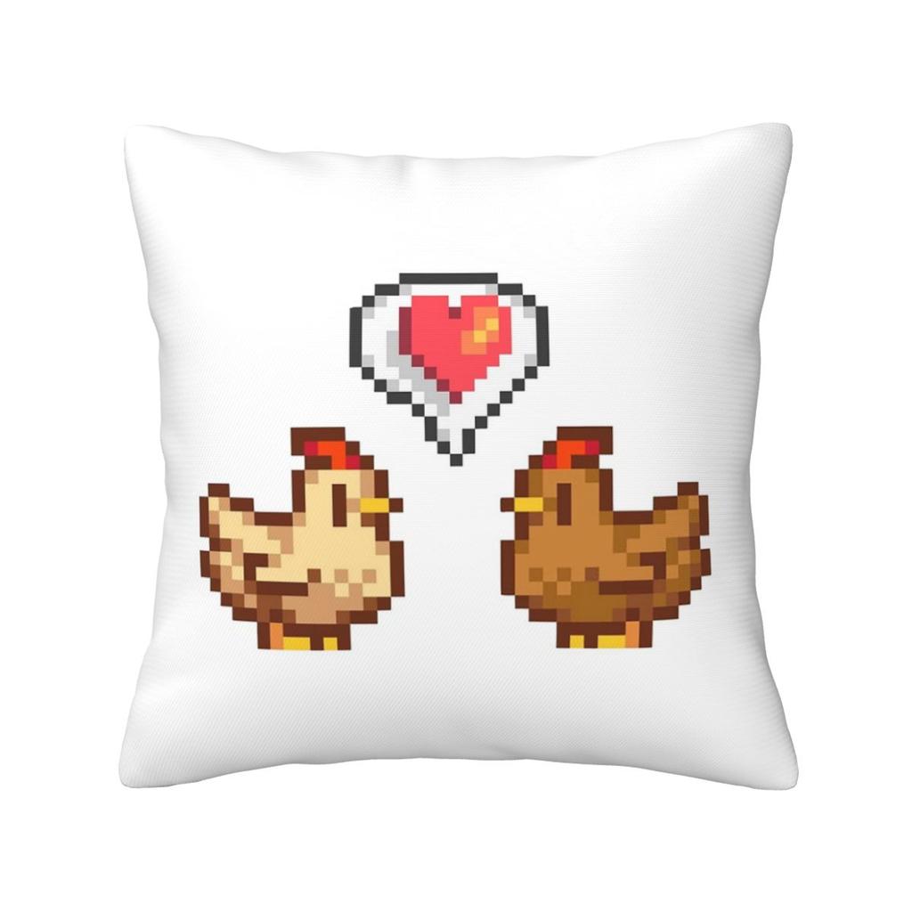 Stardew Valley Chicken Lov Square Pillowcase Pillow Cover Cushion Decor Comfort Throw Pillow for Home Sofa