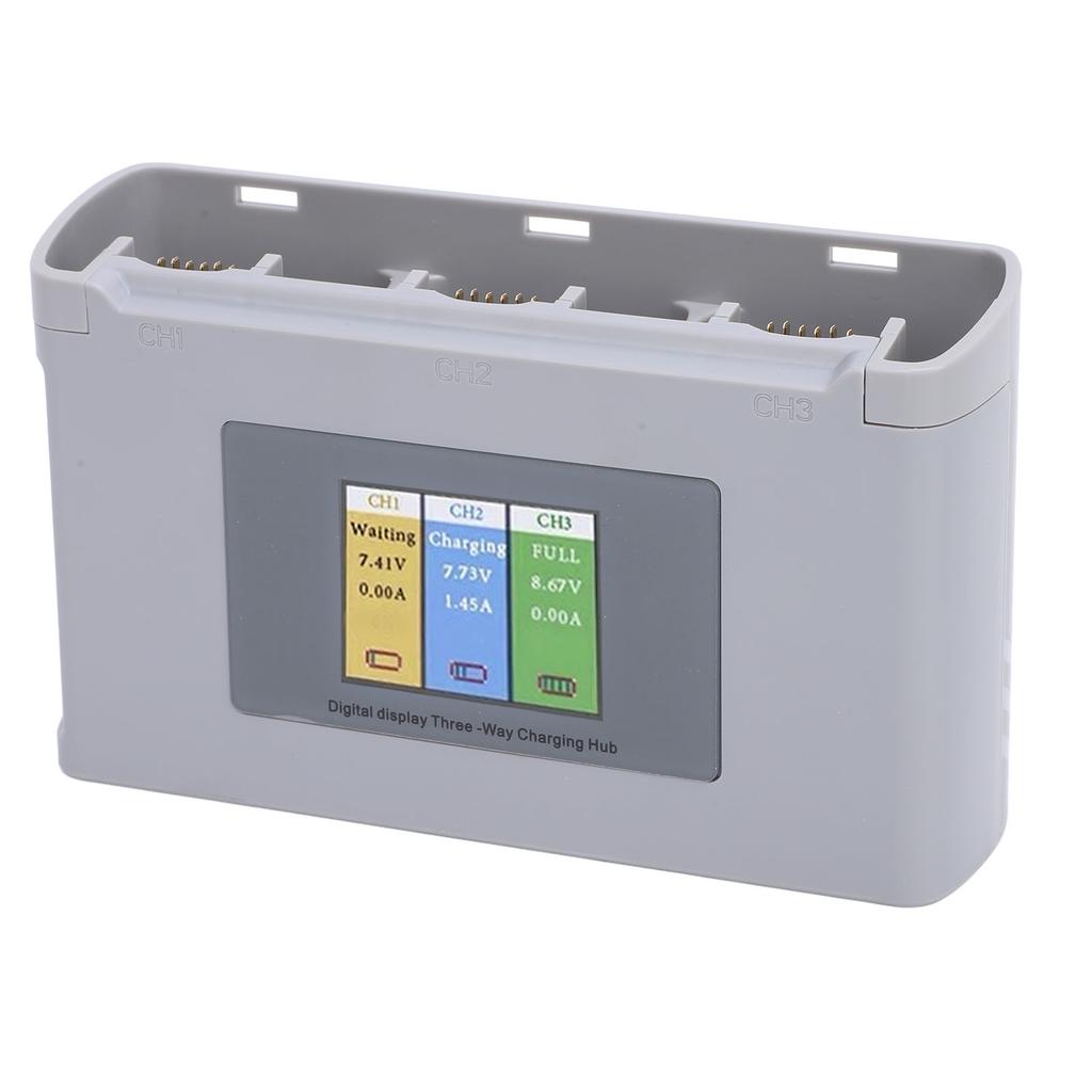 Drone 3 Battery Charger Hub ABS Shockproof USB Drone Battery Charging Station with Digital Display