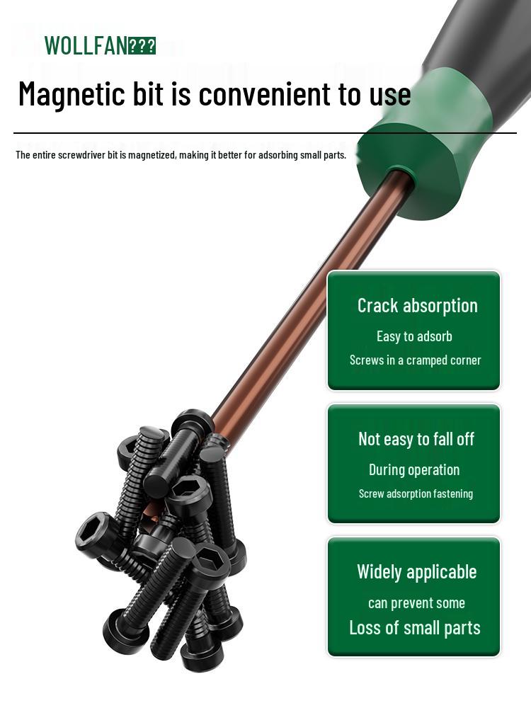 Hexagon Screwdriver Set: 6-Point Extended Handle (H2.5, H3, H6)