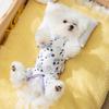 Autumn and winter dog clothes cartoon bear home belly coat anti-cold air conditioner clothes teddy four seasons pet clothes