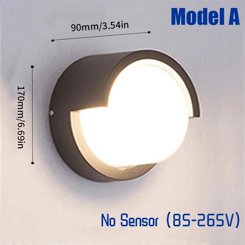 LED Wall Lamp Light Motion Sensor Radar 6W 16W AC85-265V Cold White Warm White IP66 Waterproof For Porch Outdoor Garden