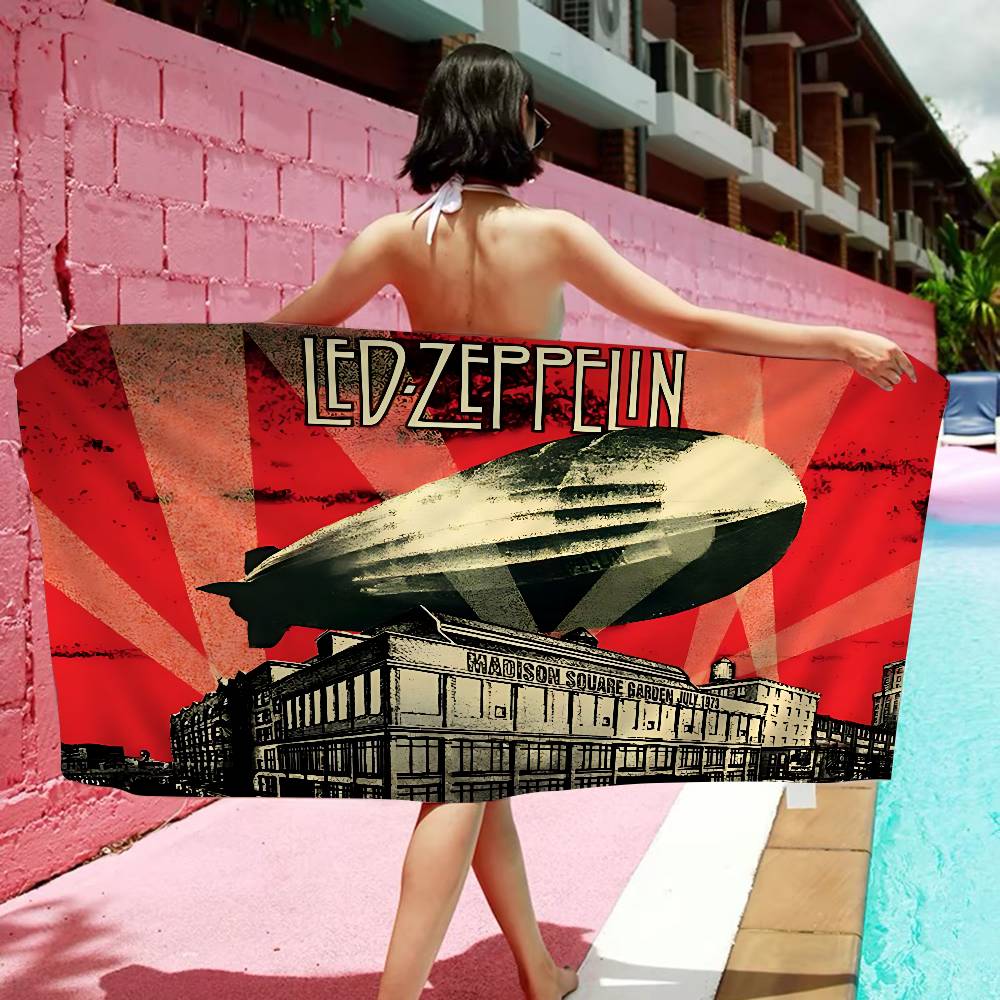 Vintage Band L-Led Z-Zeppelin Beach Towel Colorful Bath Towels for Girl Microfiber Quick Dry Custom Sand Free Beach Yoga Spa