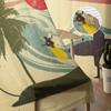 New Vintage Card Hawii Beach Sheer Curtain For Living Room Bedroom Voile Curtains For Window Organza Curtains Party Tulle Drapes