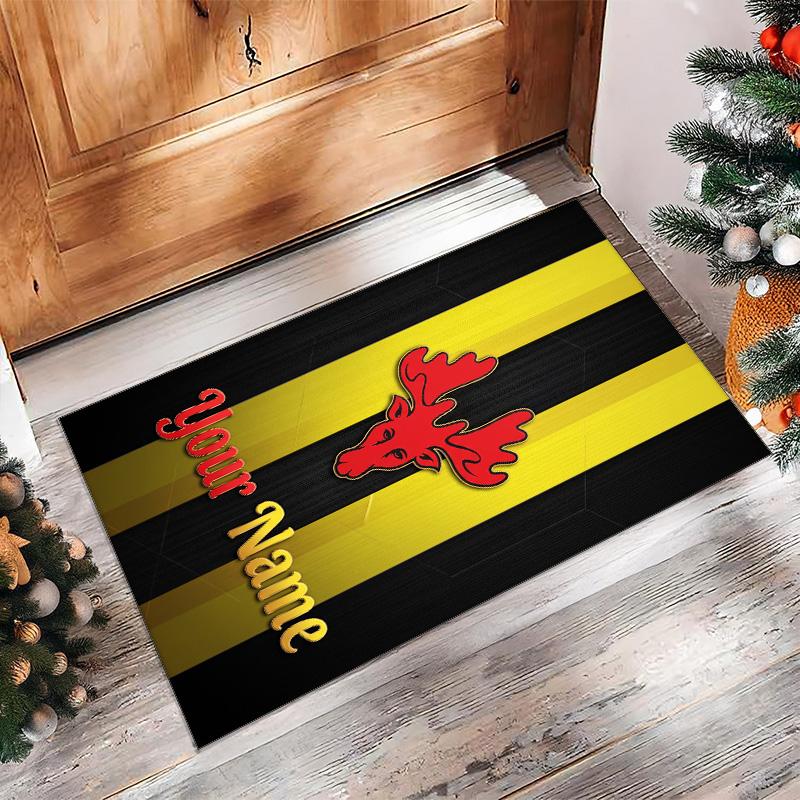 Watford FC Printed Crystal Velvet Rug Non‑Slip Crystal Velvet Carpet For Sofa Bedroom Indoor Home Decoration