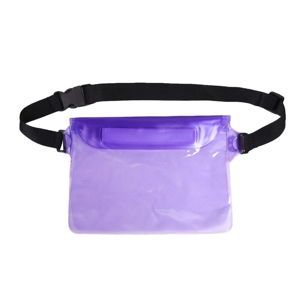 Transparent Waterproof Waist Bag Large Capacity 3 Layer Protection Swimming Bag With Waist Strap Multi-Layer Seal