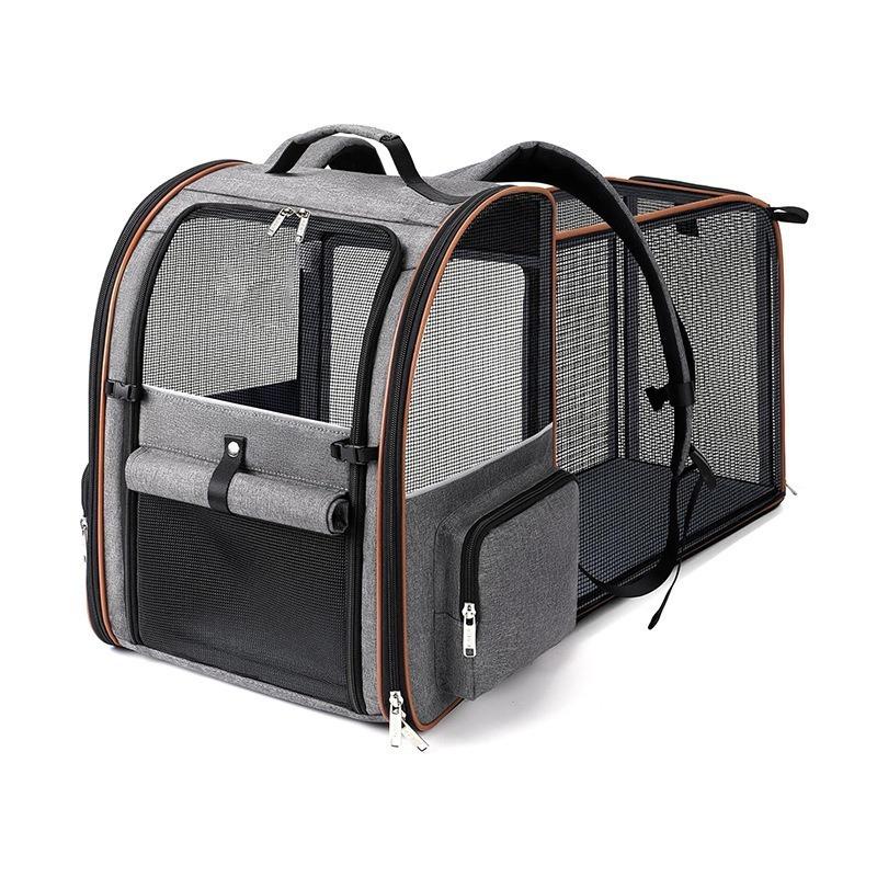 Cat bag for going out portable expandable breathable pet large capacity foldable shoulder pet bag