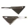 PRADA hair accessory Triangle logo metal hairpin White Silver brass Women 1IF051 Used