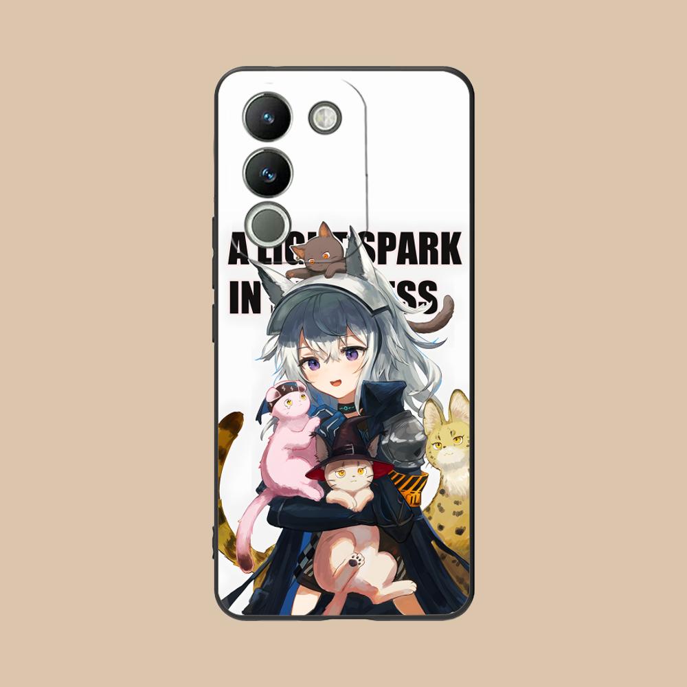 Arknights Grani Matte TPU Mobile Phone Case for VIVO Y77 76 75 74 73 72 58 56 55 51 50 38 36 Y19 Y18 Y03 Y01 5G Colorful Cover