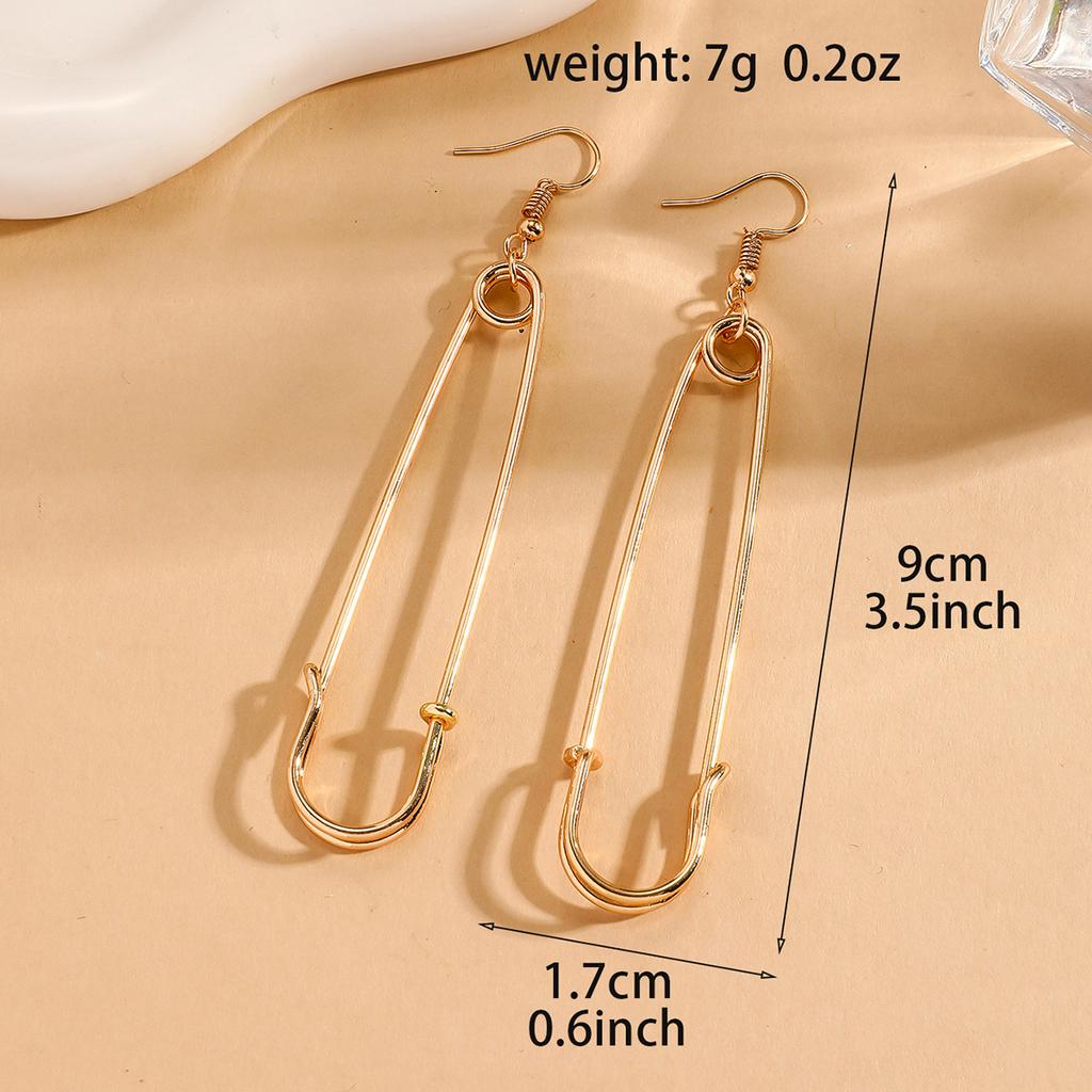 Paperclip Earrings for Women Safety Pin Stud Cartilage Earrings Unique Edgy Trendy Jewelry
