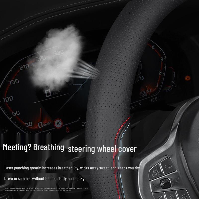 Ford Escape 2020-2024 Steering Wheel Cover, All-Season, No-Sew, Anti-Slip, Sweat-Absorbent