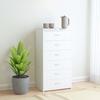 6-Schubladen-Sideboard in Weiß 50 x 34 x 96 cm Holzwerkstoff