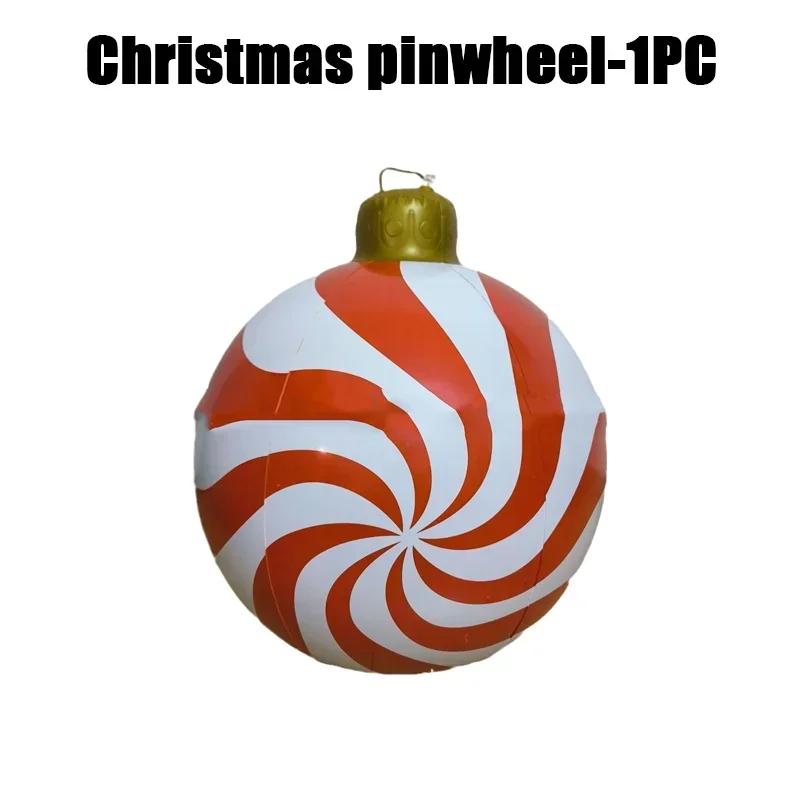 Giant Inflatable Christmas Ball Large Xmas Inflatable Ornaments PVC Outdoor Holiday Blow Ball Outside Yard Porch Decorations