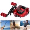 Baitcasting Fiskehjul 6 Utväxling Centrifugal Magnetisk Dubbelbroms Haspelrulle 18+1 Kullager(Höger