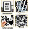 Bemeol 600 Pieces 36 Sheets Letter Stickers 2.5 Inch Alphabet Stickers Self Adhesive Sticker Letters for Bulletin Board Classroom Home Decor(Black)