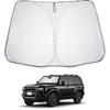 2025 Upgrade Car Windshield Sun Shade Windshield Sunshade Umbrella [Star Fabric] Protect Car from Sun Rays&Heat Damage Keeps Vehicle Cool, Spring