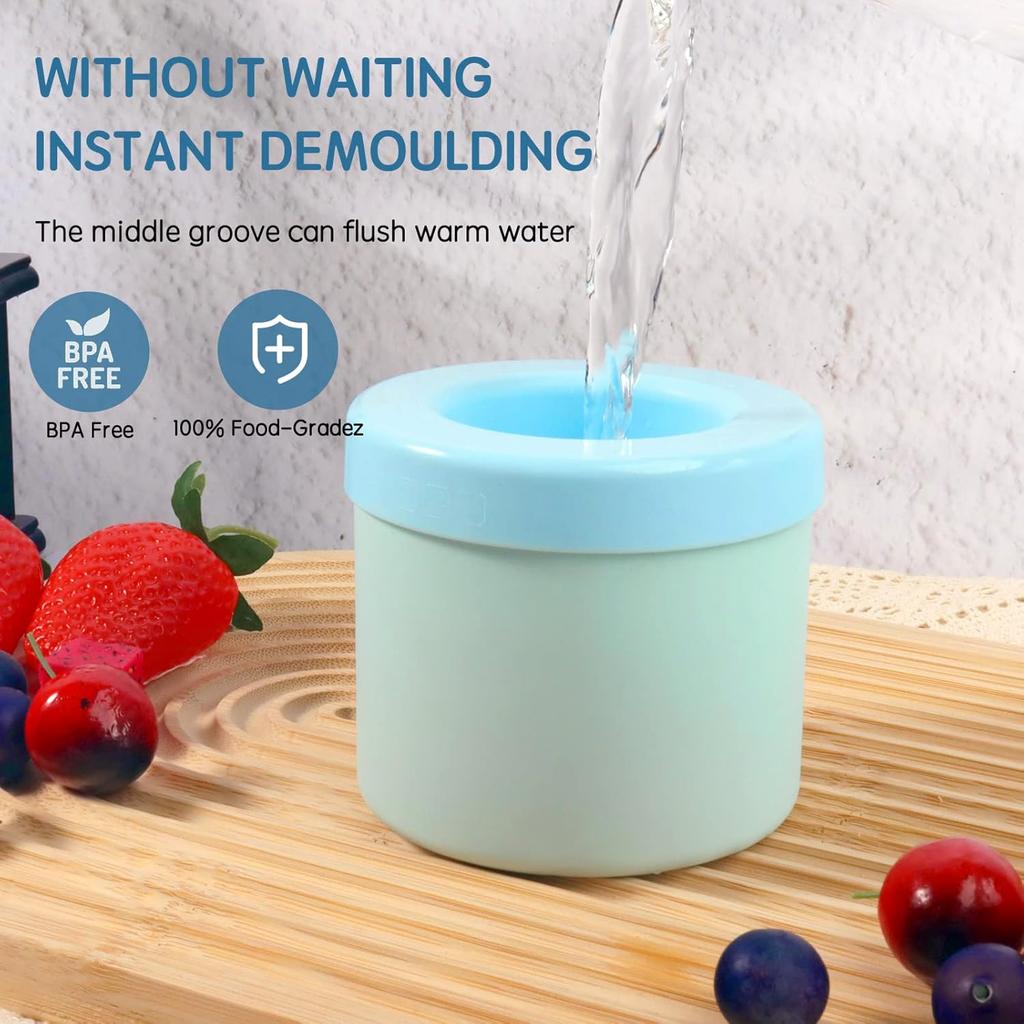 Silicone Ice Cube Mold Round Ice Bucket Summer Homemade Diy Refrigerator Freeze Ice Maker Kneading Ice Cube Mold Barware Tools