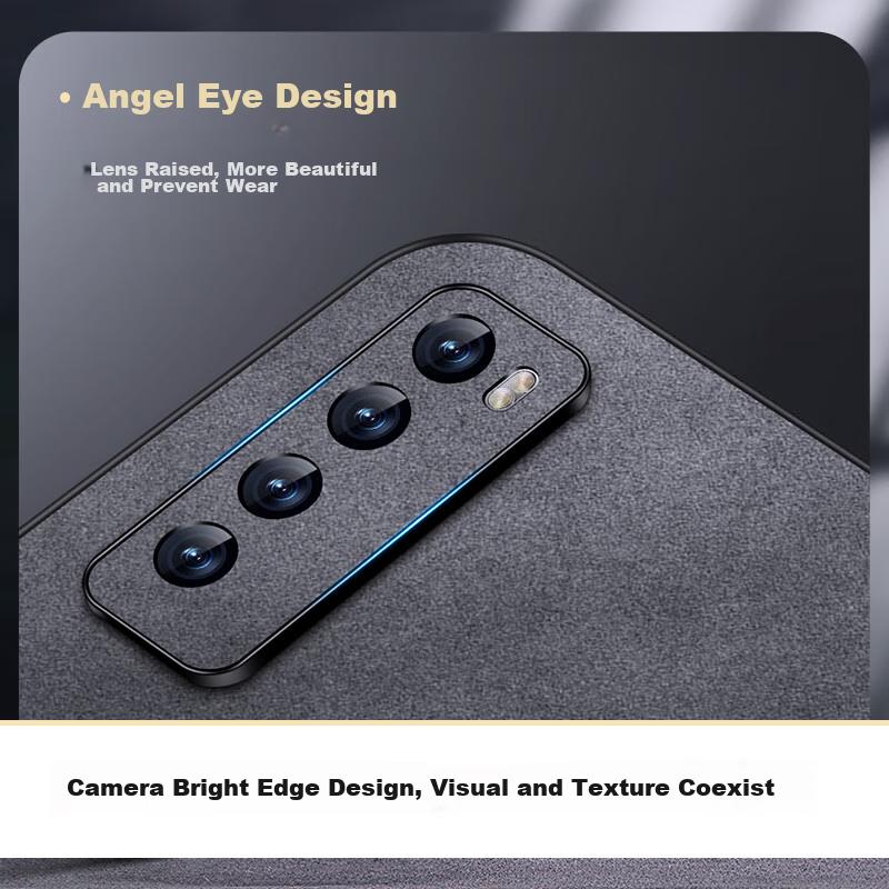 Huawei Nova 7 Phone Case, Nova 7 Protective Cover, Shockproof, Full Lens Protection, Soft, Simple Silicone Outer Case, WoAnd Leather Case, Black