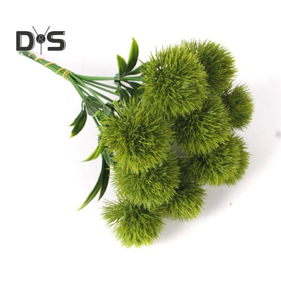 10 Bunches Simulated Dandelion Flower Ball Lifelike Odorless No Maintenance Silk Artificial Flowers for Home Hotel Decoration