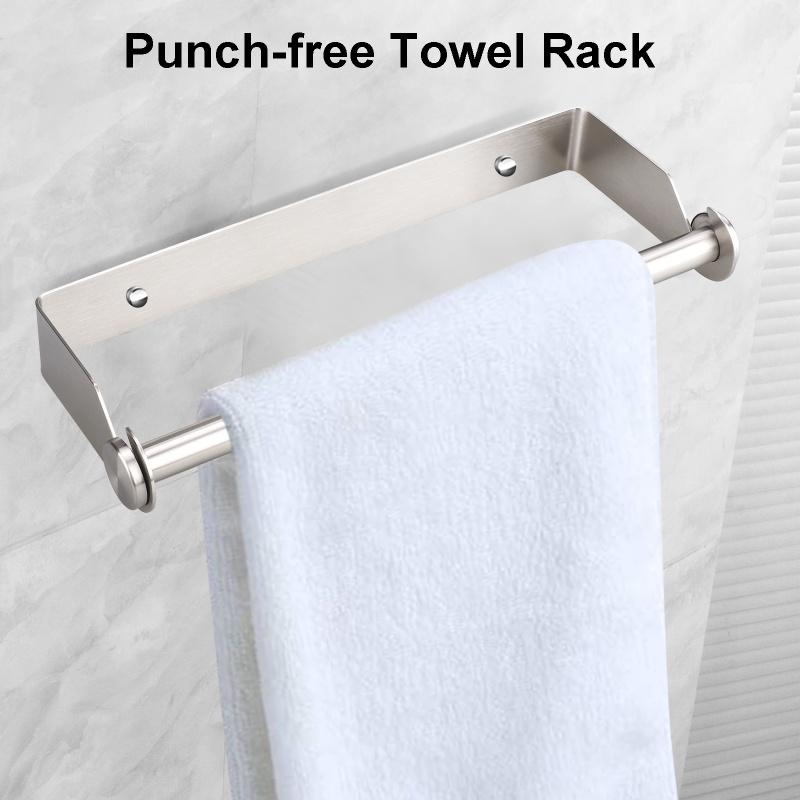 Paper Towel Holder 304 Kitchen Roll Paper Holder Free Punch Rack Wall Hanging Bathroom Towel Rack